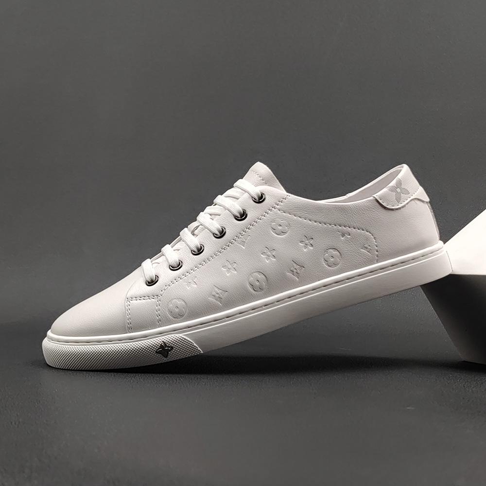 

Men s White Cowhide Slip-On Genuine Leather Casual Shoes 43