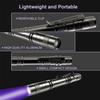 395nm Mini UV Flashlight Pen Light Portable Black Light Detector with Clip for Pet Urine Stains Money Counterfeit Check Fluorescent Invisible Ink