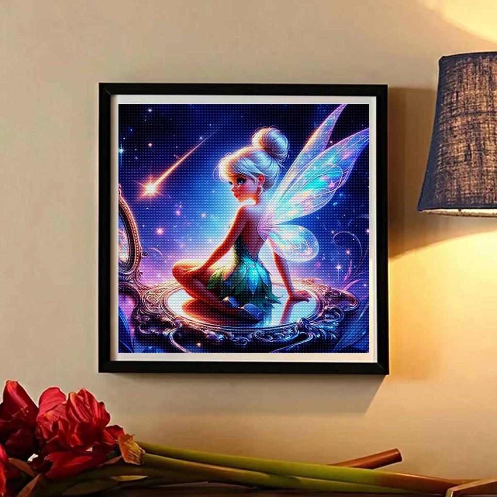 5D DIY Diamond Painting Decorative A Fairy Sitting Upright Full Round Drill Scenery Diamond Embroidery Cross Stitch Kits Home Decor Gift