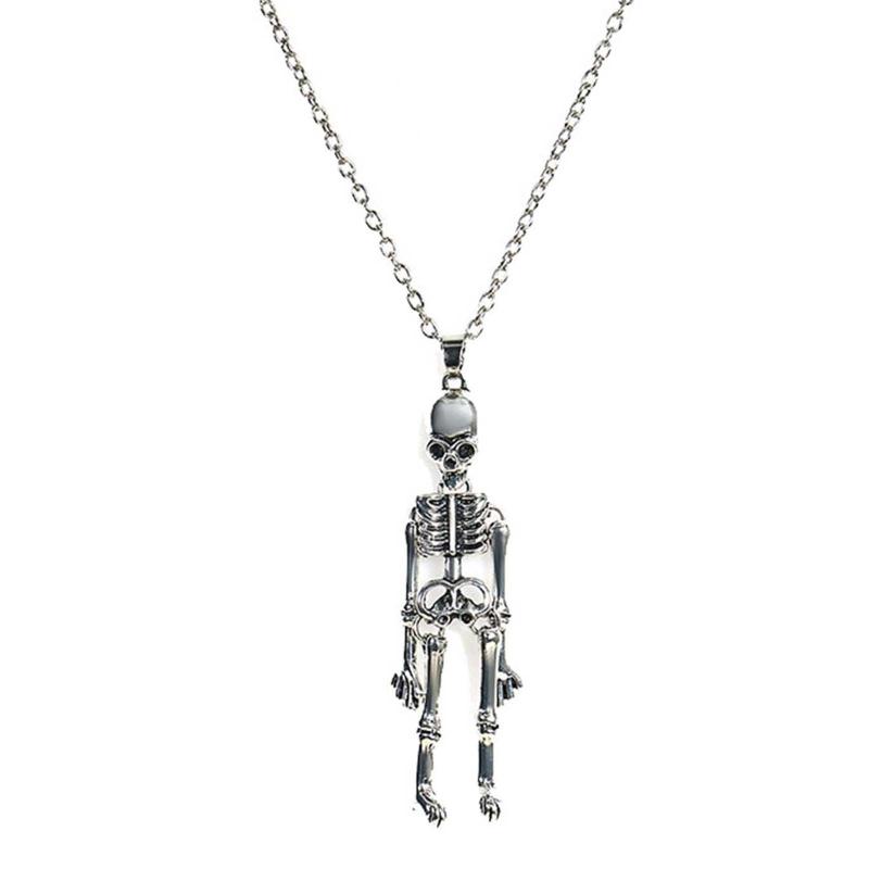 Punk Goth Skull Necklaces,Matching Necklace for Couples or Best Friends,Best Friend Necklace,Friendship Necklace Gift