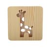 3D Giraffe Wooden Lamp 360 Degree Irradiation Hollow Pattern Warm White Light LED Wooden Night Light
