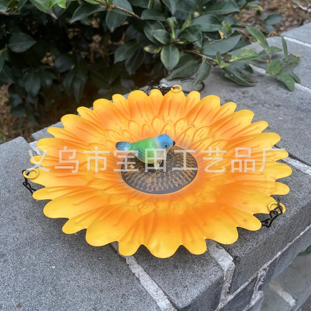 Metallic Iron Sunflower Bird Shape Garden Yard Pendant Garden Yard Anti-squirrel Bird Feeding