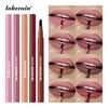 Lakerain Lippenkontur Lippenstift-Stift Wischfest Nicht an Tasse haftend Feuchtigkeitsspendendes Lippen-Make-up Kosmetik 2-in-1 Lippenstift & Konturenstift