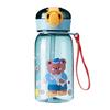 Portable Cute Straw Water Bottle for Boys - Summer Cup for Primary School Students