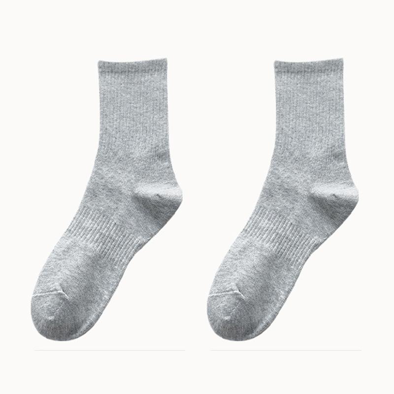 Popular Women 3 Length Crew Ankle Short Cheap Socks White Black Grey Solid Color Daily Work Socks