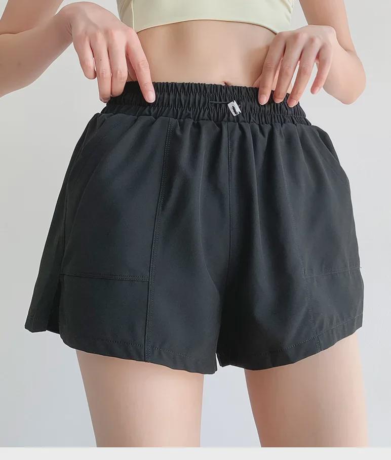 Women's High-Waist Quick-Dry Two-in-One Running & Yoga Shorts