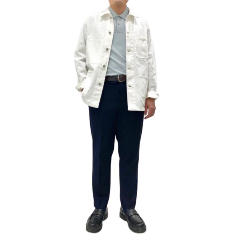 Uniqlo Ensfarvet Enkeltknappet Langærmet Løs Denimjakke Unisex jakker 481720-01