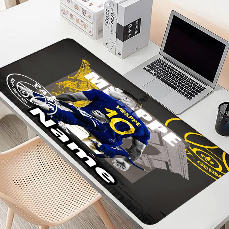 Benutzerdefinierter Name Personalisiertes Kylian Mbappe Muster Mauspade, Laptop PC Schreibtischmatte, Dekorative Schreibtischmatte für Zuhause Tastaturpad Geschenk