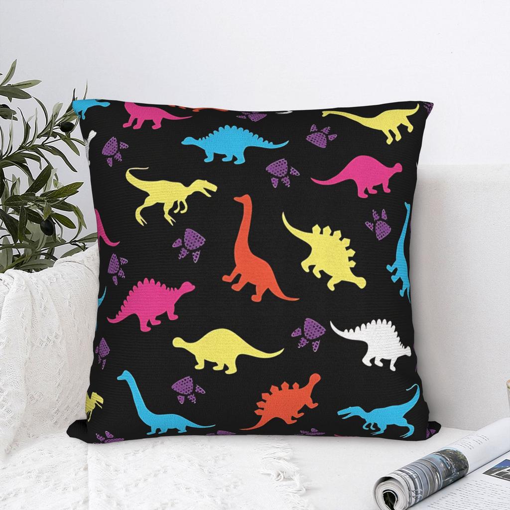Fluorescent Rainbow Cartoon Dinosaur Pillow Case Graphic Pillow Cover Morden Pillowcases For Wedding Party Home Decor