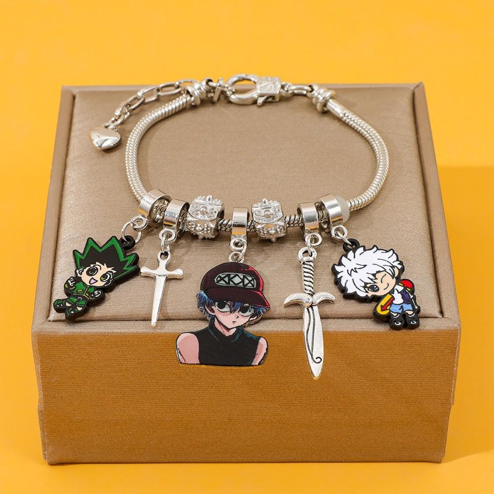 Braccialetto con Charm a Cartone Animato Hunterhunter con Gioielli in Lega di Zinco per Uomini e Donne