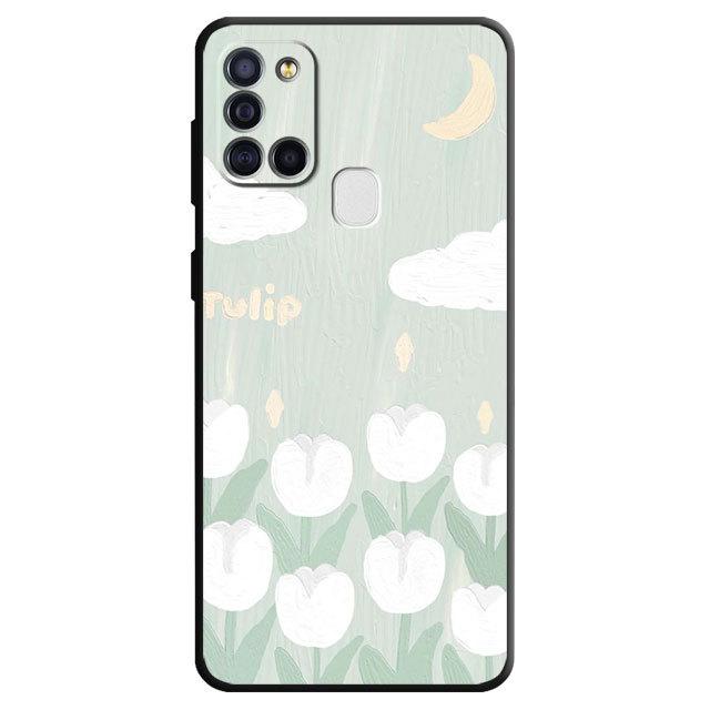 Cartoon Flower Phone Case For Samsung Galaxy M51 M52 M33 M30s M12 M13 M31 M22 M32 5g M23 M21 M31 Prime Matte Silicone Cover