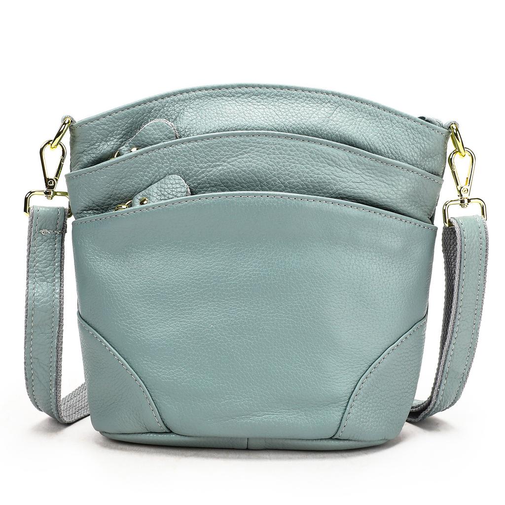 Genuine Leather Women Messenger Bags Cow Leather Crossbody Shoulder Bag Small Female Handbags Capacity Phe Bag for Girls