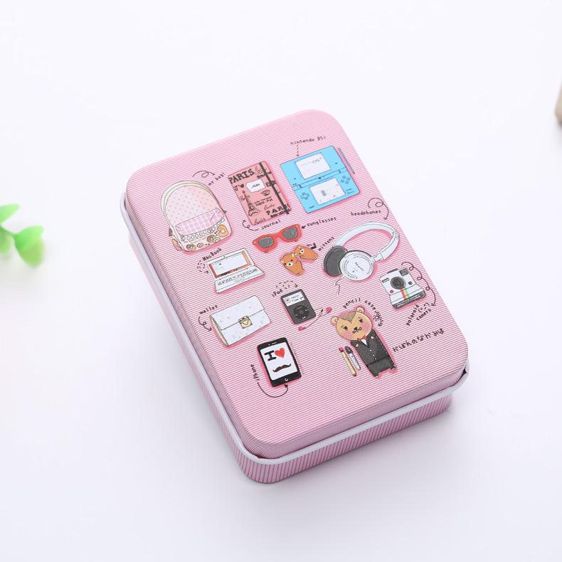 Creative Cartoon Mini Card and Hairpin Storage Tin Box