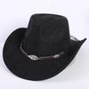Popular European and American classic suede western cowboy hat men's and women's fashion LO style peach heart cowboy hat