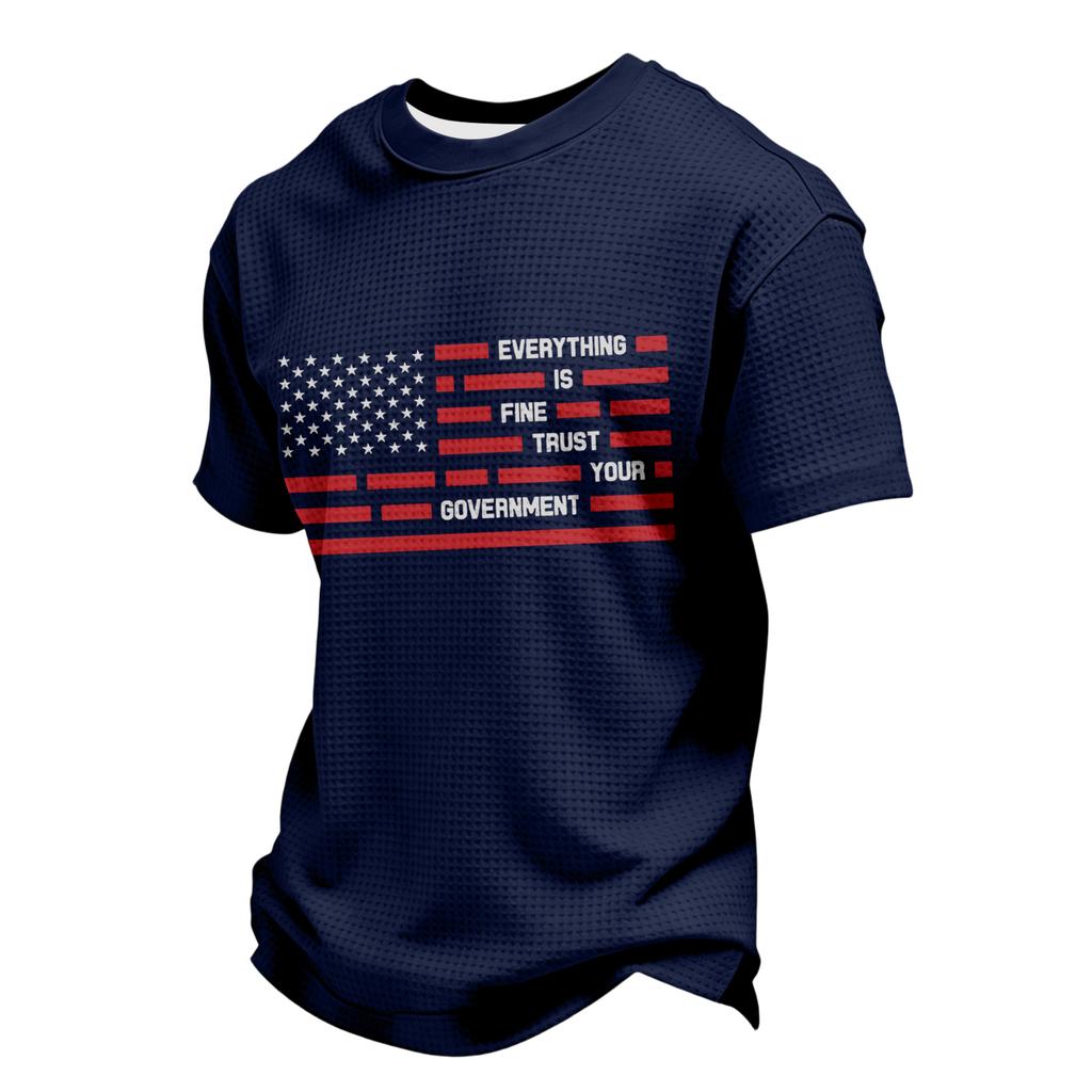 USA Anniversary Men's Casual Letter Print Long-Sleeve Sweatshirt