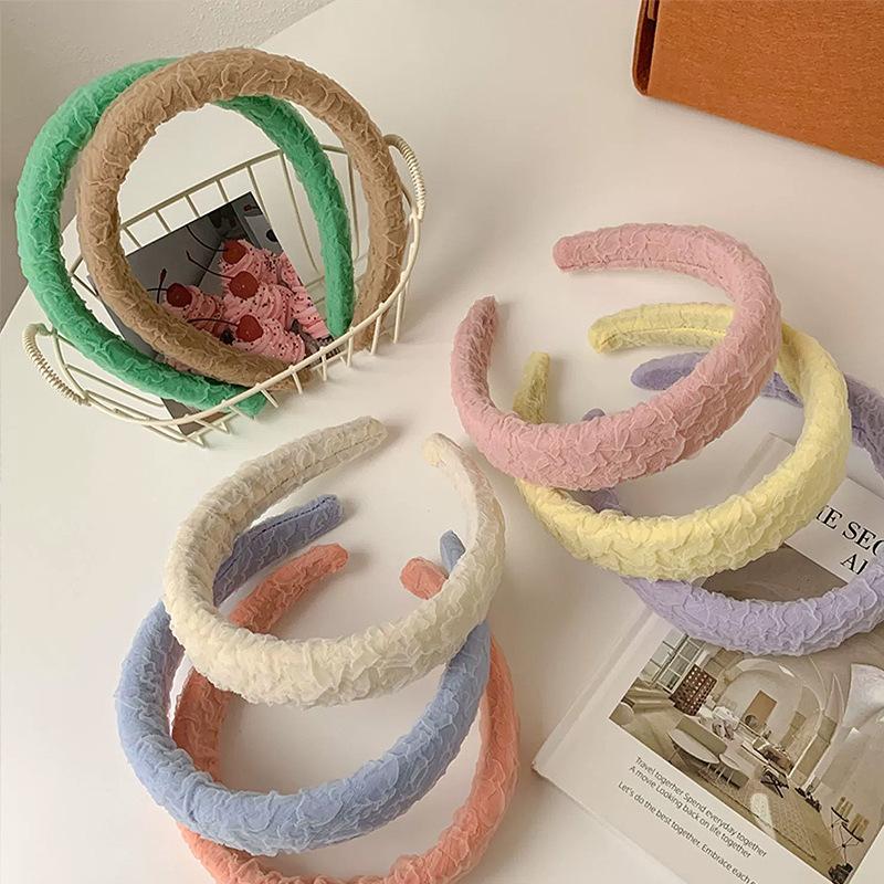 Candy-colored high-crown headband, Korean internet celebrity style, elegant headband, age-reducing wide-brimmed hair headband, hair ornament