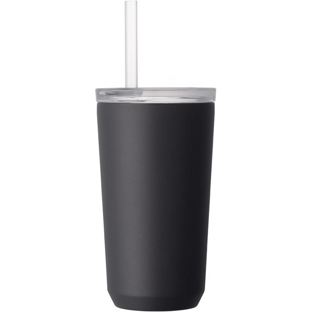 KinTo  KinTo  To Go Tumbler  480 Ml  Black  With Straw  20243  480 Ml  With Straw  Black