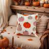 Halloween Throw Pillow Covers 18x18 Inch Orange Pumpkin Throw Cushion Covers Pumpkin Fall Throw Pillow Covers for Sofa Bed Couch