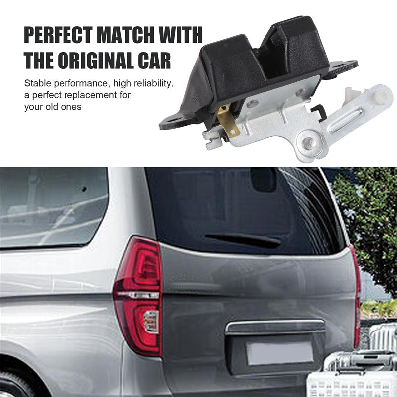 Car Tailgate Lock Back Door Latch With Lock Catcher 81230-4H001 812304H001 For Hyundai H-1 Brilliant 2011 2.4L-A87Q SilverBlack