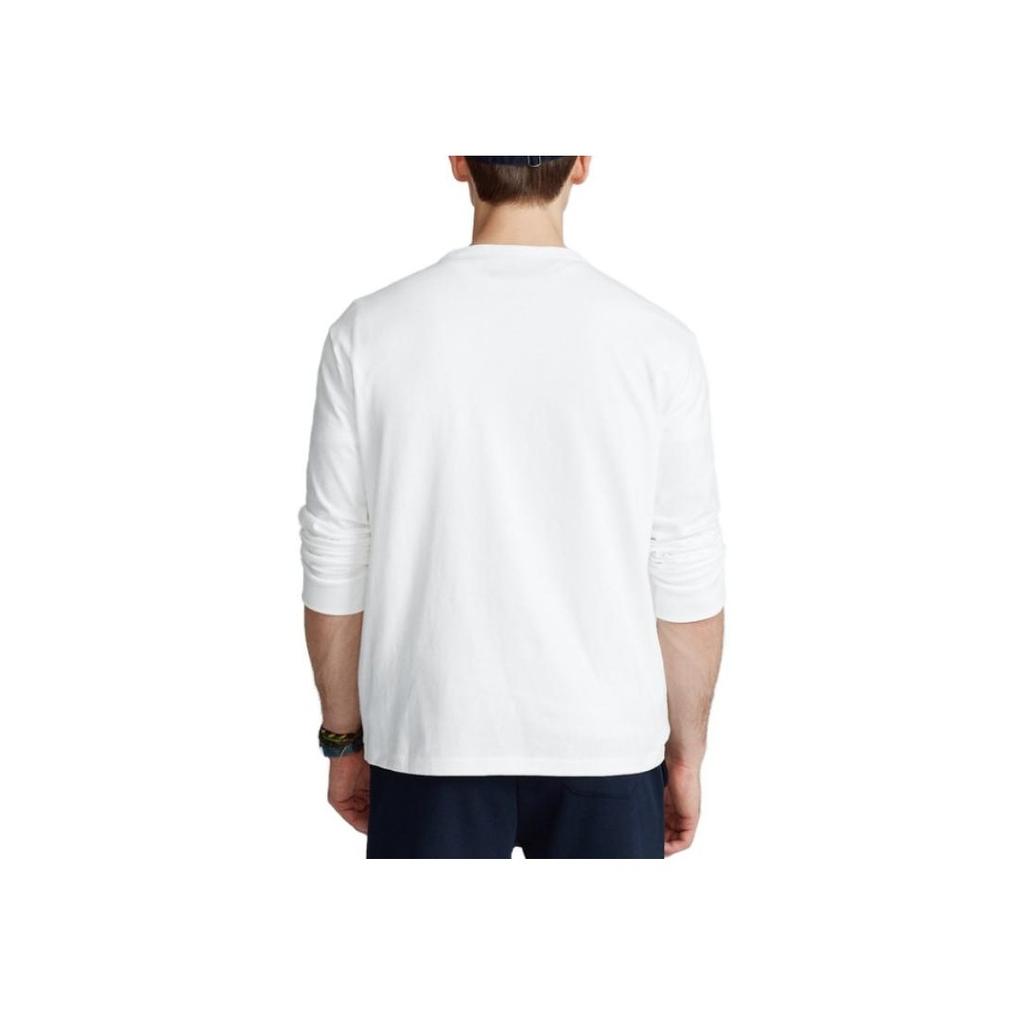 Polo Ralph Lauren Solid Color Crew Neck Casual Long Sleeve T-Shirt Men Tops White MNPOTSH16820170-100