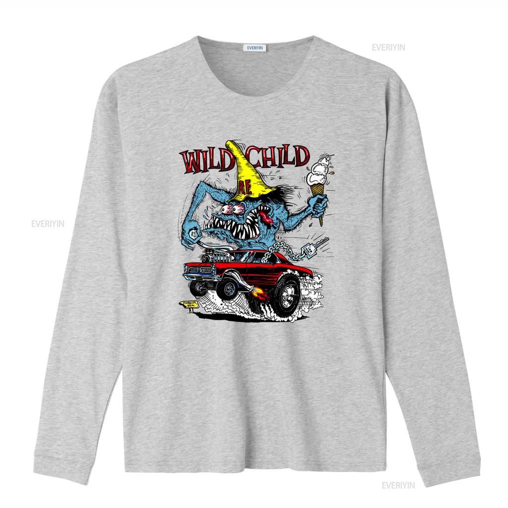 Ed Big Daddy Roth Rat Fink Hot Rod Wild Child T Shirt for S 5XL US Fanmade Grey vintage Washed Comfortable streetwear