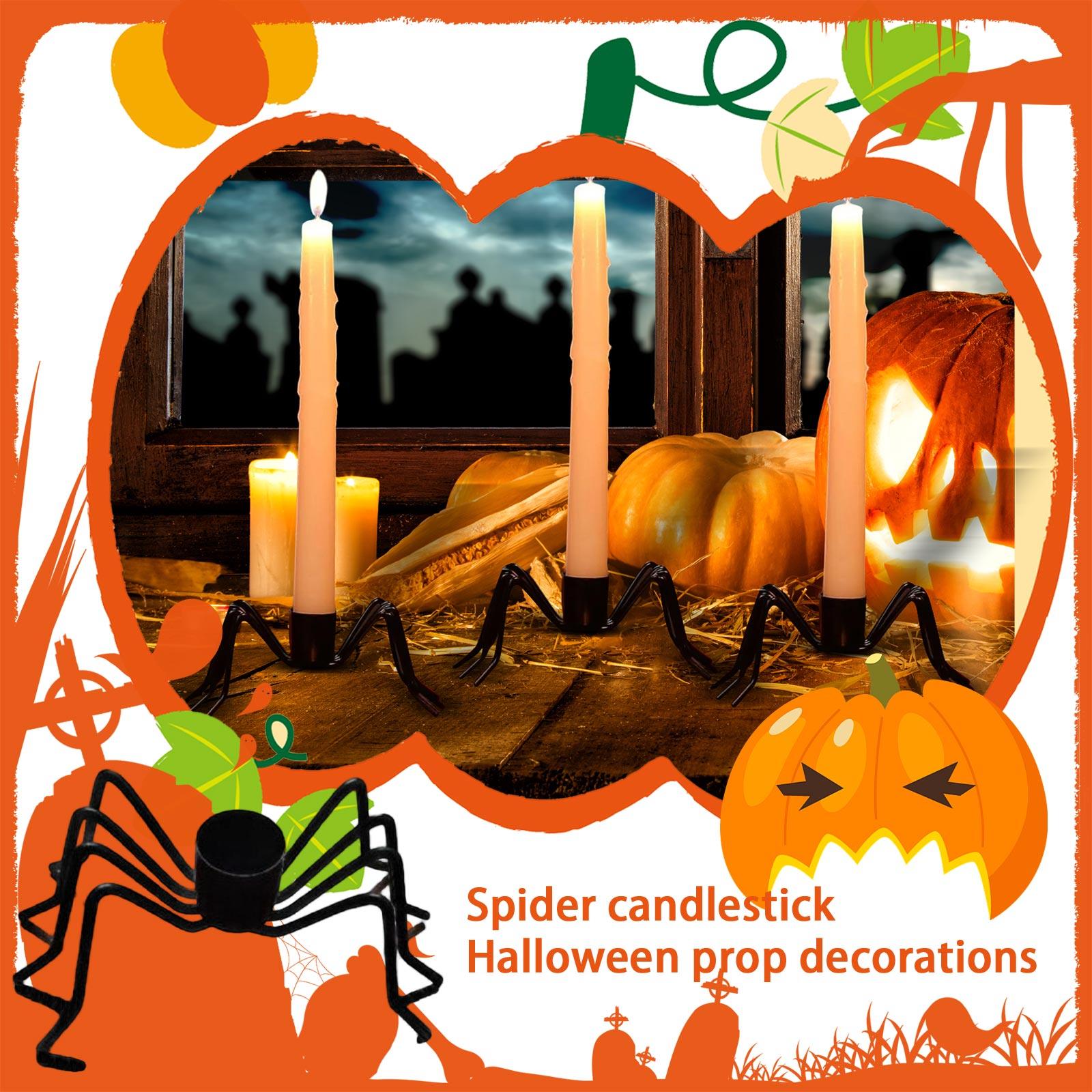

Candle Holder, Halloween Props Decoration Ornaments Black Candle Holder One Size