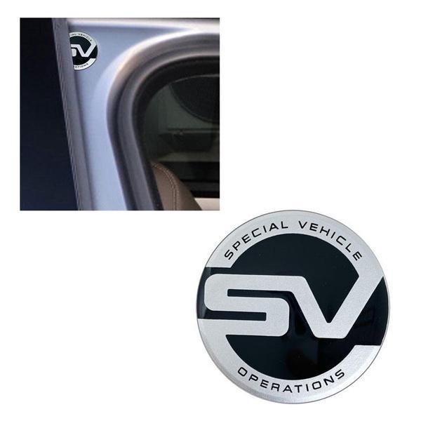 Car Accessories 3D Metal SV Logo Car Body Emblem Badge Sticker For Land Rover Range Rover Evoque Defender 2 Discovery Decor