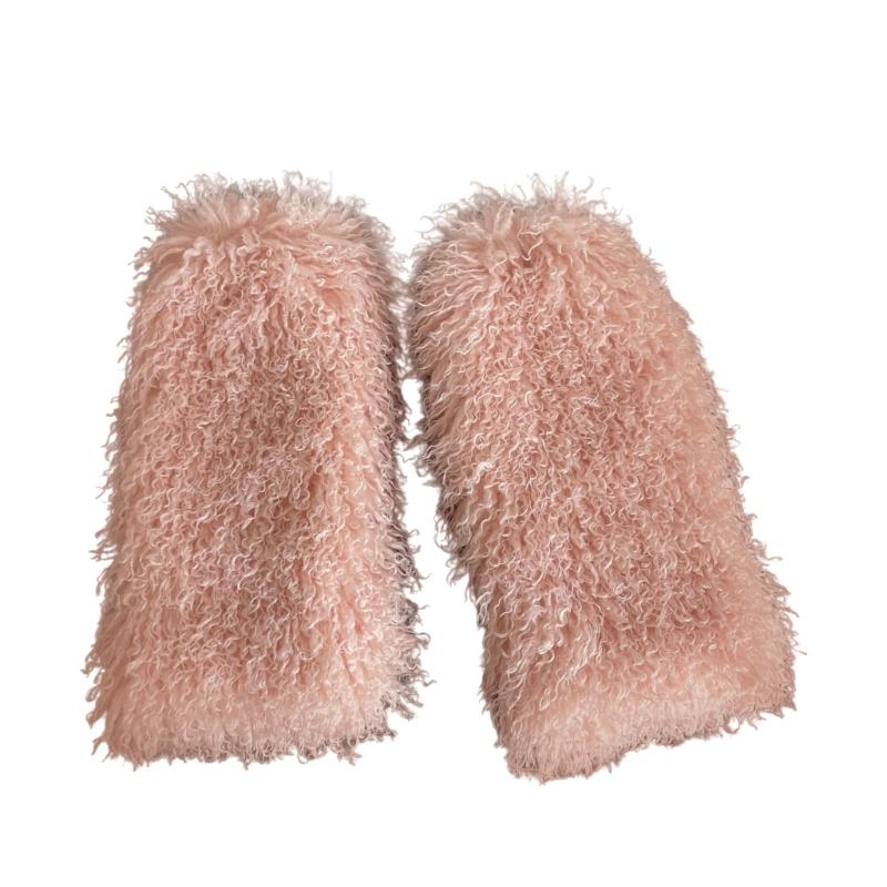 Women's Furry Leg Warmers Plush Fuzzy Boot Covers Toppers for Winter Fashion Costume Parties Thermal Leg Gaiters Socks