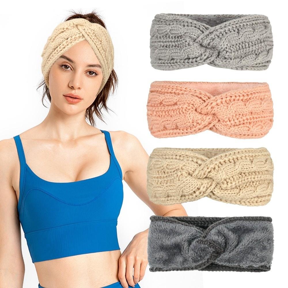 Warm Knitted Headbands Fleece Lining Headscarf Fashion Winter Headbands  Girls