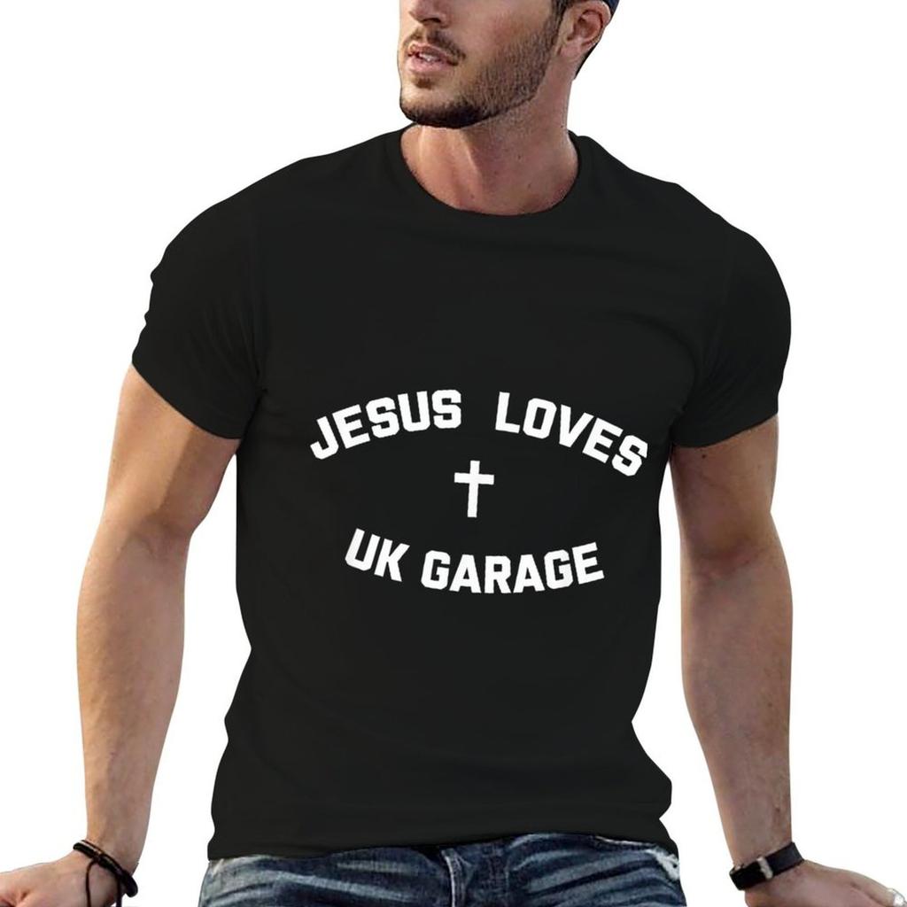 Jesus Loves UK Garage T-Shirt Casual Everyday Short Sleeve T-Shirt