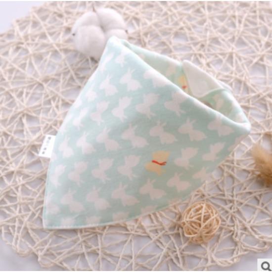 Baby Bibs Triangle Double Cotton Bibs Cartoon Print Saliva Towel Baby Boys Girls Feeding Apron Cotton Bandana Bibs Burp Cloths