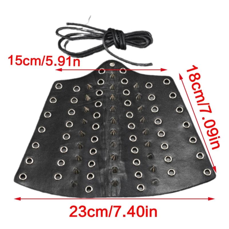 Multiuse Punk Arm Cuff PU Leather Arm Bracers With Secure Laceup Design For Music Festival Masquerades Party Photography