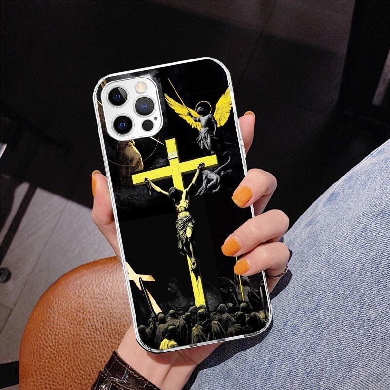 Son Of God Jesus Cross Holy Light Phone Case For iPhone 17 Air 16 Pro Max 16E 15 + 14 Plus 11 12 13 Mini 7 8 SE Gift Print Cover