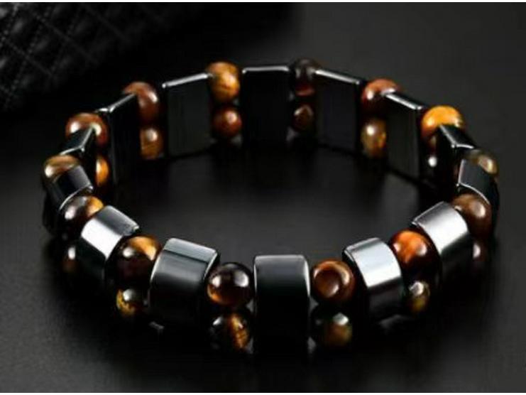 Cross-border Black Gallstone Beaded Elastic Bracelet – Simple Black Bead Hand Jewelry