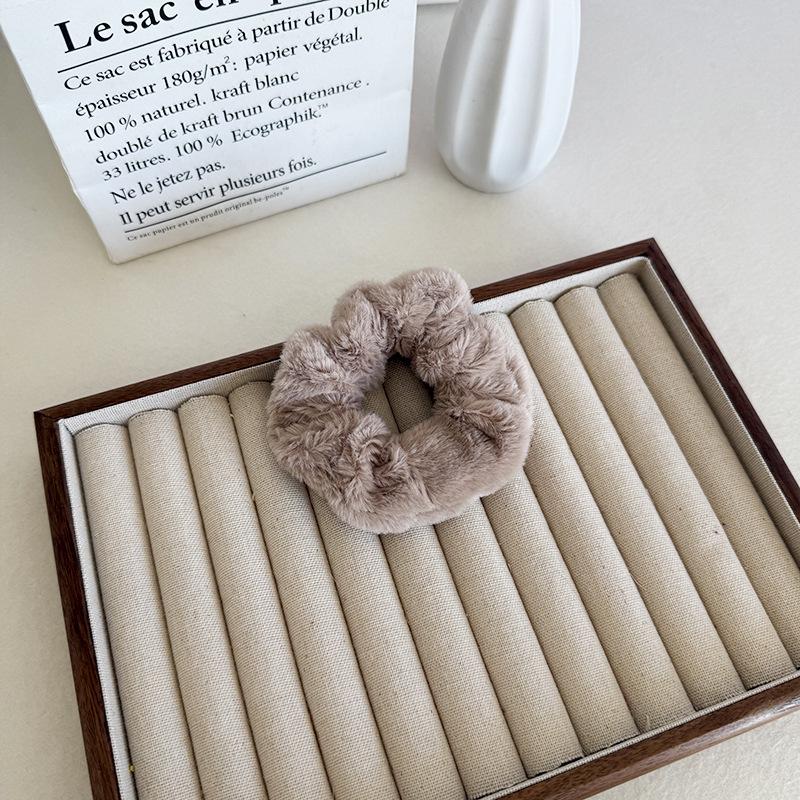 Herbst/Winter Plüsch Haargummis - Groß Süße Milchtee Farbe für Frauen