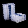 Square Plastic Storage Case Transparent Fishing Box 10 Compartments Fishing Tackle Box Storage Box