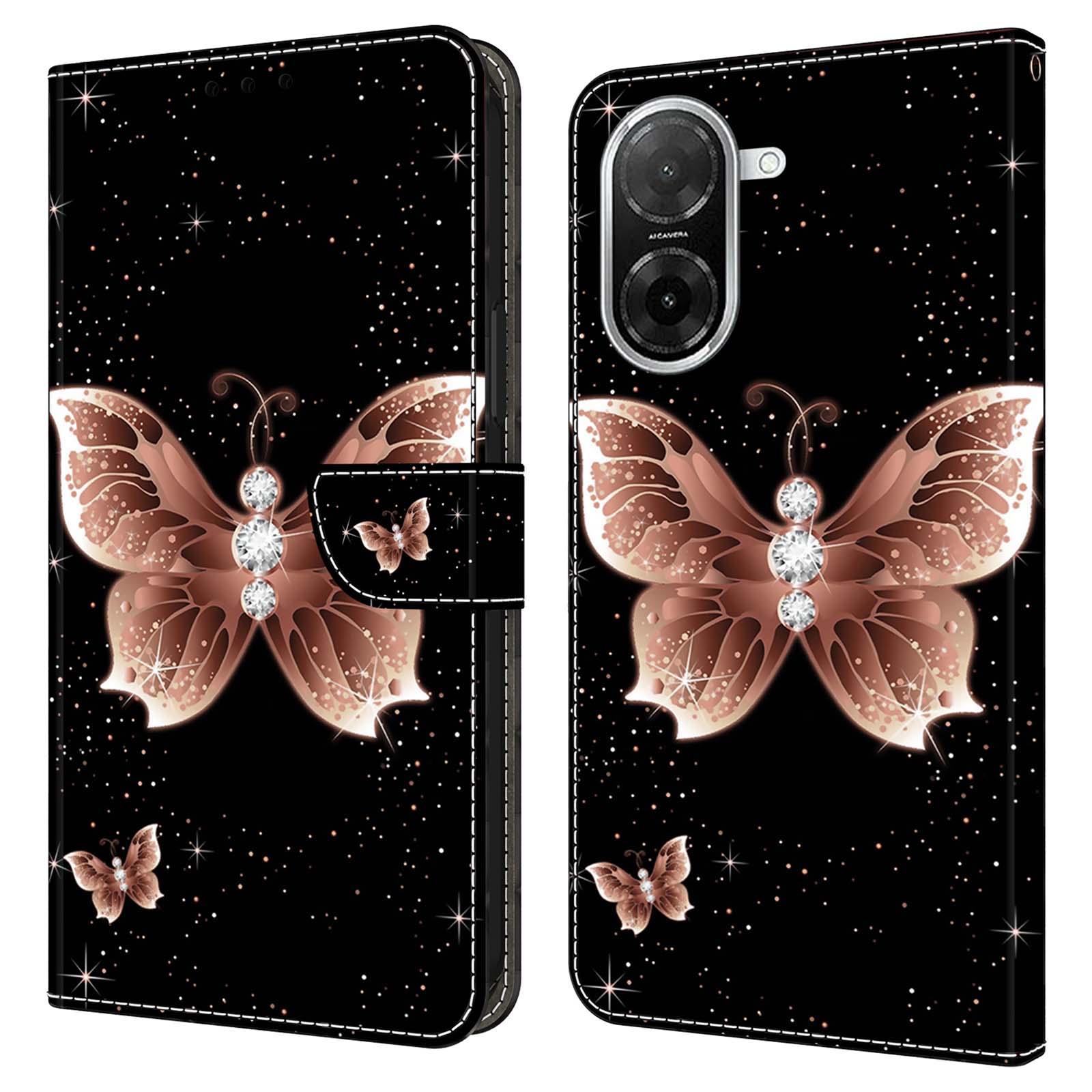 

Для Xiaomi Redmi A5 4G (171.7мм)/Чохол Poco C71 4G 3D Візерунок Гаманець зі Шкіри PU Чохол для Телефона з Підставкою
