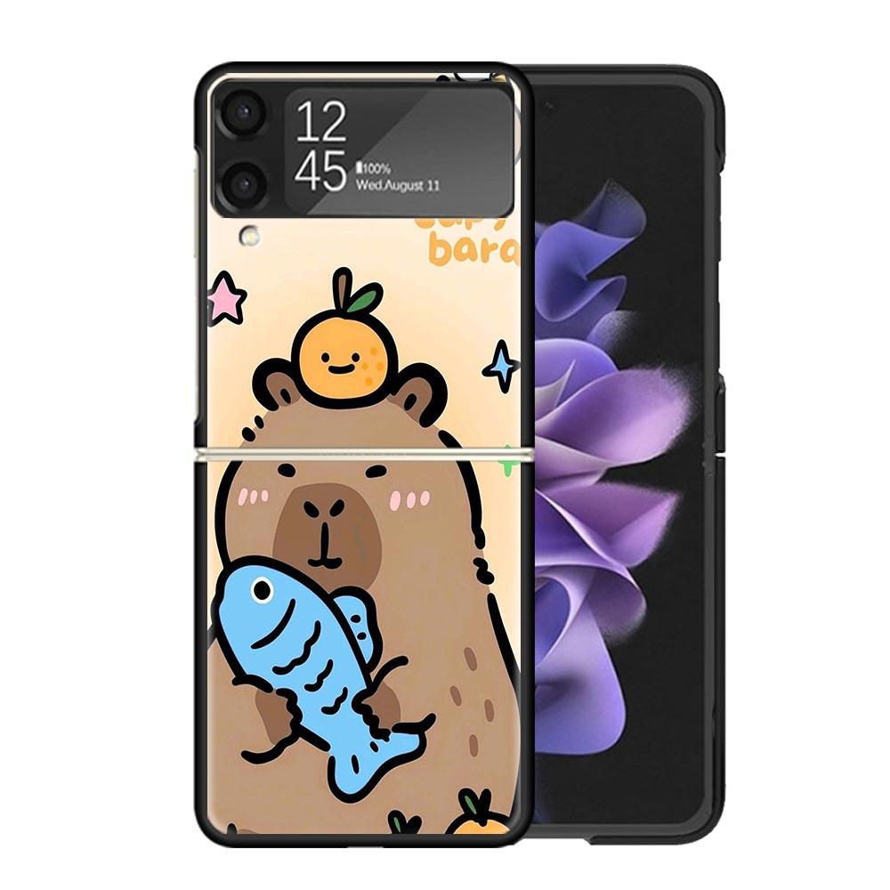 

Funny Capybara Cartoon Animal Cases For Samsung Galaxy Z Flip 4 5 6 7 3 Z Flip7 Flip6 Flip4 Flip5 Flip3 5G Hard Shockproof Funda Samsung Z Flip 5