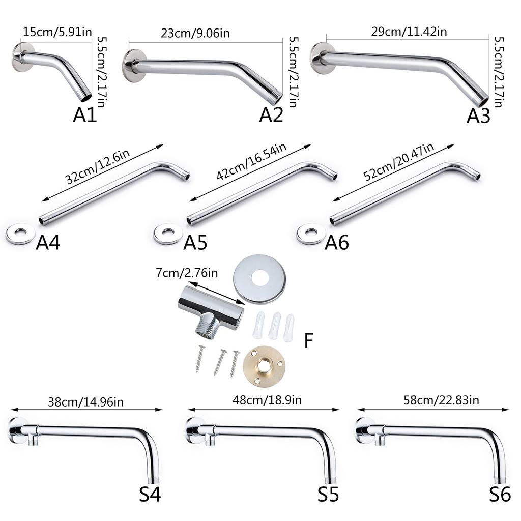 Adjustment Shower Arm Extendable Shower Arm Long Service Shower Arm Convenient Shower Arm Replacement for Bathroom
