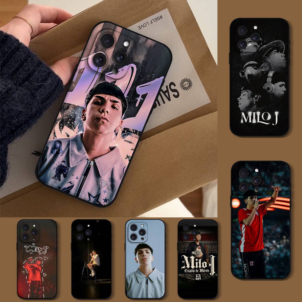 Singer M-Milo J Phone Phone Case For IPhone 1716 15 14 13 Pro Max 11 12 Mini X Xs XR Black Silicone Cover