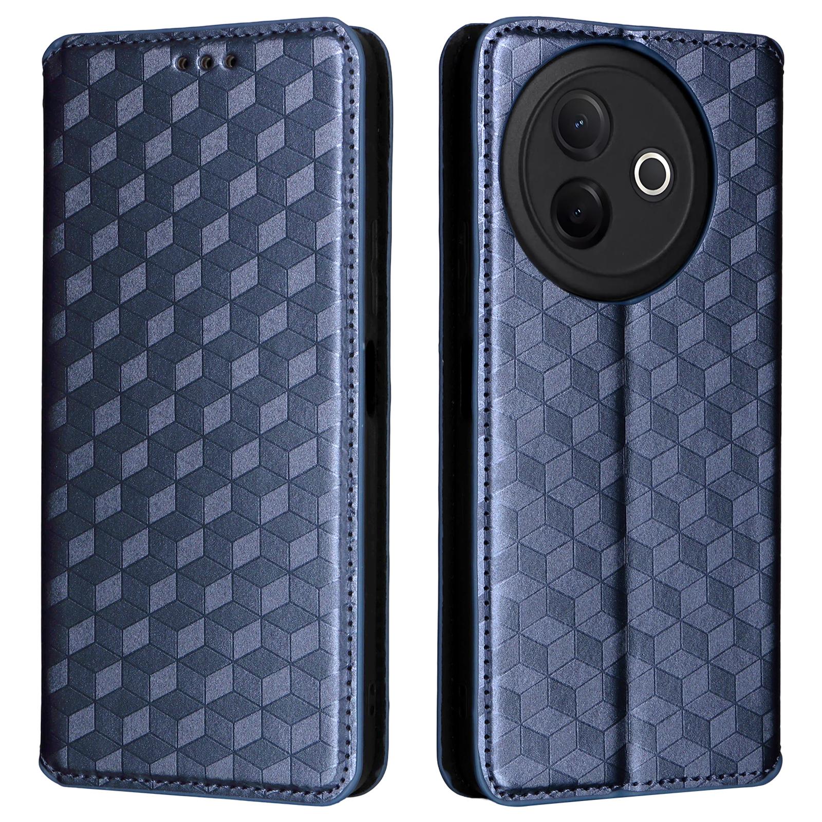 

Для vivo Y39 5G/Y300i 5G Чохол-гаманець Шкіряний чохол для телефону з ромбоподібним тисненням Blue