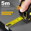 4 In 1 Tape Measure Ruler with Crosshairs Backlight Distance Meter LCD Screen Digital Display Measurement Device for Home Garage
