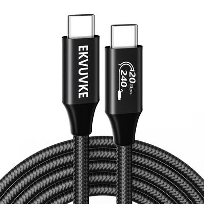 3M USB C To C USB Gen 20Gbps Data Thunderbolt 4K Video Durable Nylon Braided Type C Cable for iPhone Pro MacBook iPad Galaxy and Laptops Cable, 240W,