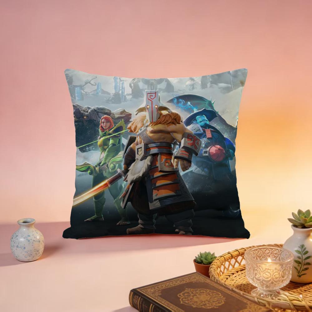 Popular DDota 2 Cushion Cover Premium SkinFriendly Pillow Case MultiPurpose for Home Office Travel