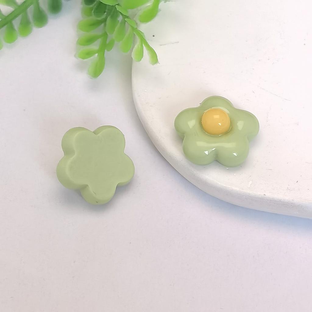 100pcs/lot Cut Flowers Flatbacks Resin Cabochons Embellishment for Scrapbooking Card Making