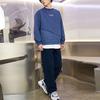 Li Ning Solid Color Tassel Logo Straight Leg Casual Pants Men Pants Blue AKLR731-7