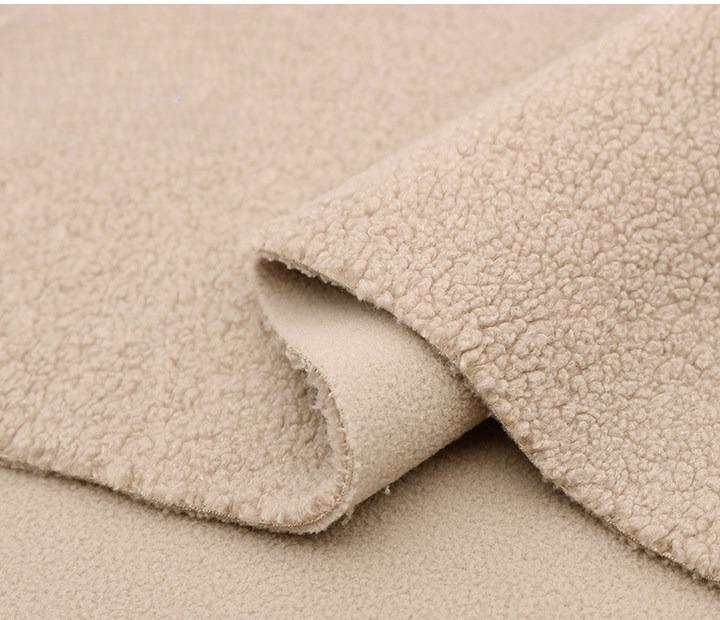 Suede Velvet Composite Lamb Wool Fabric Winter Thickening Warm for Diy Sewing Clothing  Wholesale Cloth