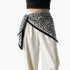 Niche Irregular Scarf Shawl Spring and Summer Twill Triangle Scarf Versatile Scarf Professional Leopard Scarf Decoration