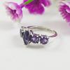 Multi Amethyst Ring, Eternity Band Ring, Handmade 925 Sterling Silver, Marquise Round Stone Ring, Wedding Ring, Purple Gemstone Ring