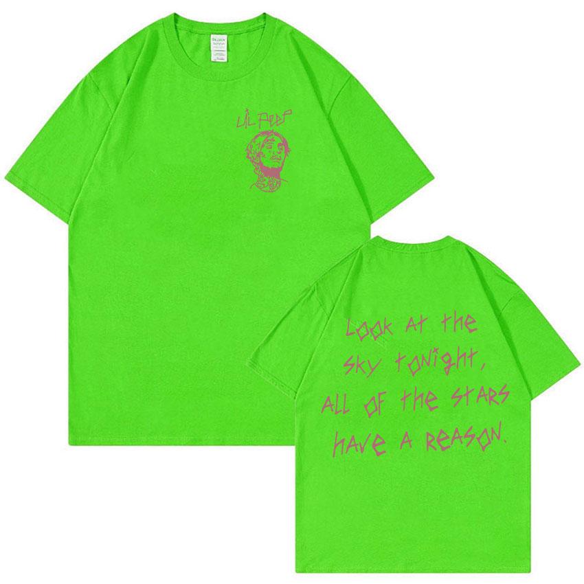 Rapper Lil Peep Tour Concert  Graphic T Shirt Men's Fashion Cotton Short Sleeve T-shirt Unisex Hip Hop Oversized Tees Streetwear